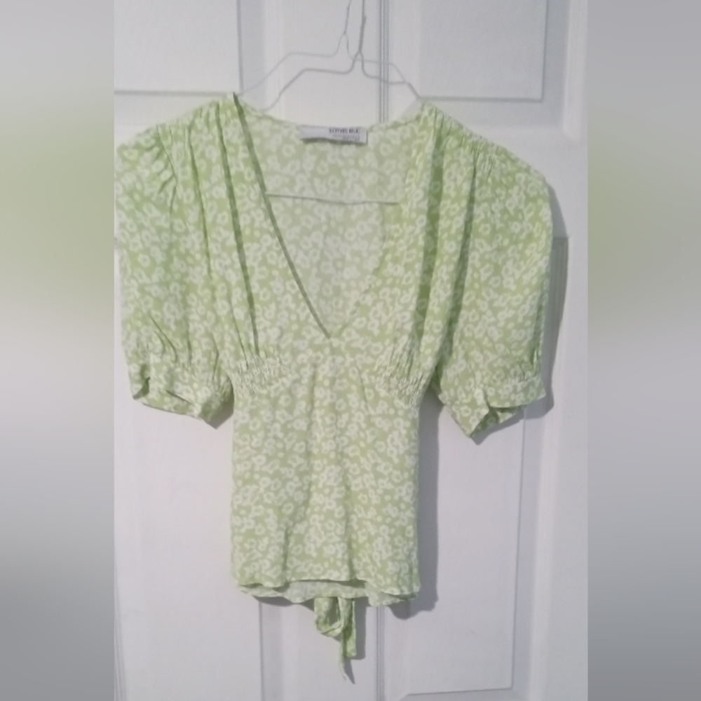 Sophie Rue Mint Green Floral Top
